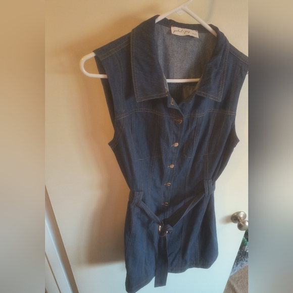 Petal & Pup Dresses & Skirts - Denim Sleeveless Button-Up Dress